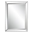 Bowery Hill Contemporary Glass and PS Moulding Mirror in Silver