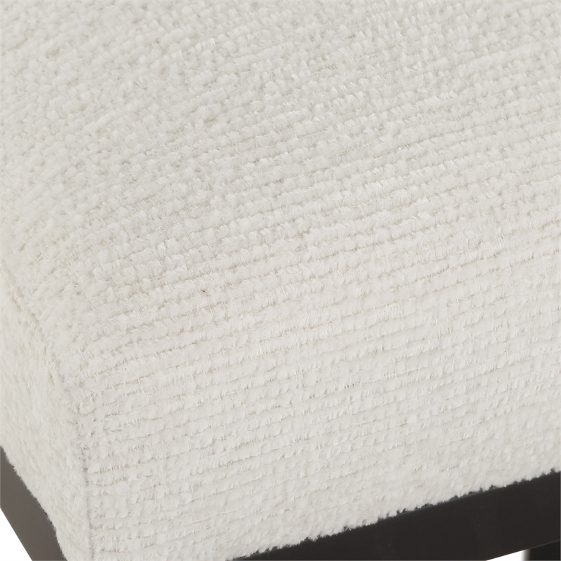 Bowery Hill Accent Engineered Wood Counter Stool in Matte Black