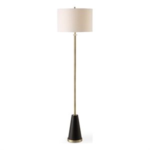 Bowery Hill 63&quotH x 16&quotW x 16&quotD Metal Floor Lamp in Antique Brass