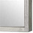 Bowery Hill Contemporary MDF and Iron Metal Mirror in Soft Silver