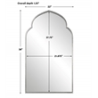 Bowery Hill Contemporary MDF and Iron Metal Mirror in Soft Silver