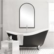 Bowery Hill Contemporary MDF and Iron Metal Mirror in Matte Black