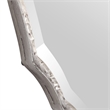 Bowery Hill Oval Contemporary Iron Metal and MDF Mirror in Silver