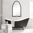 Bowery Hill Contemporary Iron Metal and MDF Mirror in Satin Black