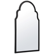 Bowery Hill Contemporary Iron Metal and MDF Mirror in Satin Black