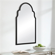 Bowery Hill Contemporary Iron Metal and MDF Mirror in Satin Black