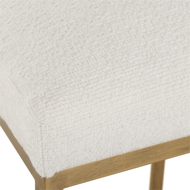 Bowery Hill Accent Engineered Wood Counter Stool in Antique Brass