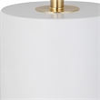 Bowery Hill 1-Light Coastal Metal & Fabric Table Lamp in White/Gold