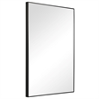 Bowery Hill Contemporary Polystyrene Plastic and MDF Mirror in Black