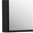 Bowery Hill Contemporary Polystyrene Plastic and MDF Mirror in Black