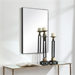Bowery Hill Contemporary Polystyrene Plastic and MDF Mirror in Black