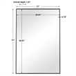 Bowery Hill Contemporary Polystyrene Plastic and MDF Mirror in Black