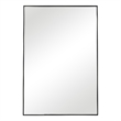 Bowery Hill Contemporary Polystyrene Plastic and MDF Mirror in Black
