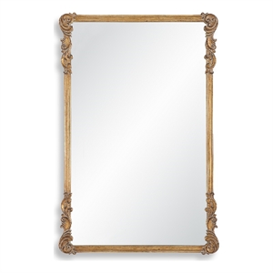 Bowery Hill 36&quotH x 24&quotW x 0.83&quotD Engineered Wood Frame Mirror in Gold