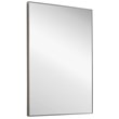 Bowery Hill Contemporary Polystyrene Plastic and MDF Mirror in Silver