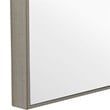 Bowery Hill Contemporary Polystyrene Plastic and MDF Mirror in Silver