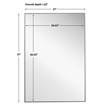 Bowery Hill Contemporary Polystyrene Plastic and MDF Mirror in Silver