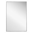 Bowery Hill Contemporary Polystyrene Plastic and MDF Mirror in Silver