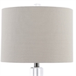 Bowery Hill 1-Light Contemporary Metal & Crystal Table Lamp in Nickel