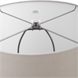 Bowery Hill 1-Light Contemporary Metal & Crystal Table Lamp in Nickel