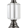 Bowery Hill 1-Light Contemporary Metal & Crystal Table Lamp in Nickel