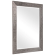 Bowery Hill Contemporary PS Moulding Plastic and MDF Mirror in Silver