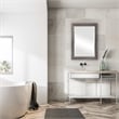 Bowery Hill Contemporary PS Moulding Plastic and MDF Mirror in Silver