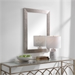 Bowery Hill Contemporary PS Moulding Plastic and MDF Mirror in Silver