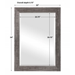 Bowery Hill Contemporary PS Moulding Plastic and MDF Mirror in Silver