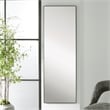 Bowery Hill Contemporary Polystyrene Plastic and Paper Mirror in Black