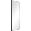 Bowery Hill Contemporary Polystyrene Plastic and Paper Mirror in Black
