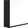 Bowery Hill Contemporary Polystyrene Plastic and Paper Mirror in Black