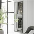 Bowery Hill Contemporary Polystyrene Plastic and Paper Mirror in Black