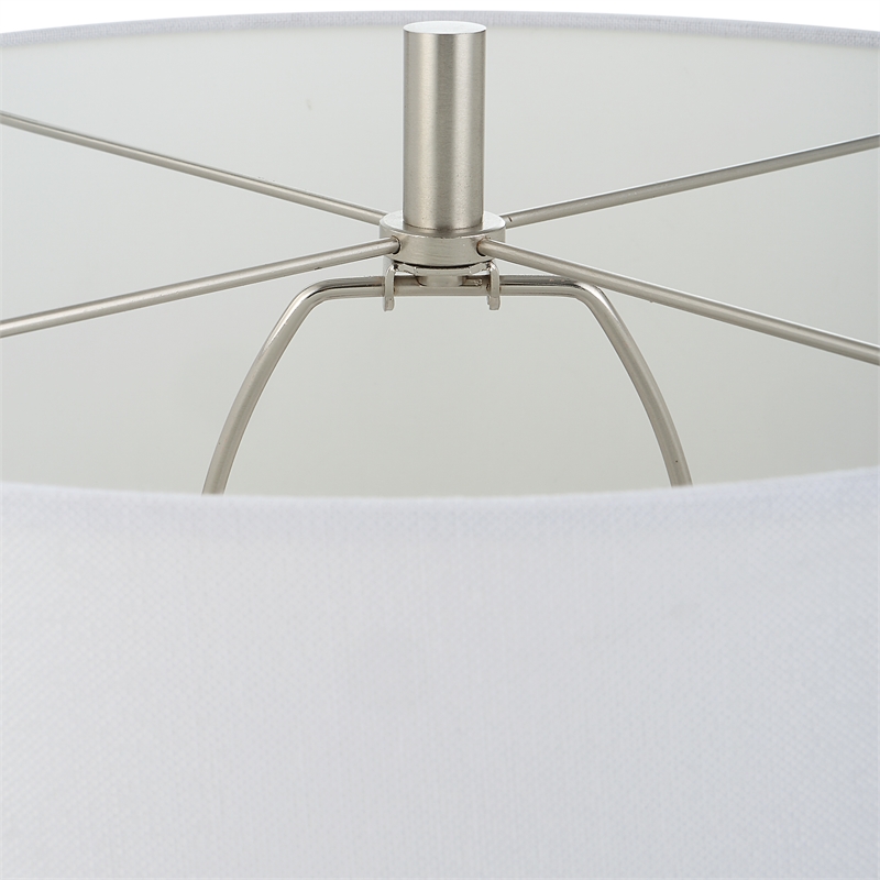 Bowery Hill 1-Light Coastal Ceramic and Fabric Table Lamp in Navy Blue