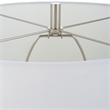 Bowery Hill 1-Light Coastal Ceramic and Fabric Table Lamp in Navy Blue