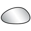Bowery Hill Contemporary Rubber Plastic and Metal Mirror in Matte Black