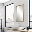 Bowery Hill Contemporary PS Moulding Plastic and MDF Mirror in Gold/Brown