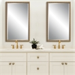 Bowery Hill Contemporary PS Moulding Plastic and MDF Mirror in Gold/Brown