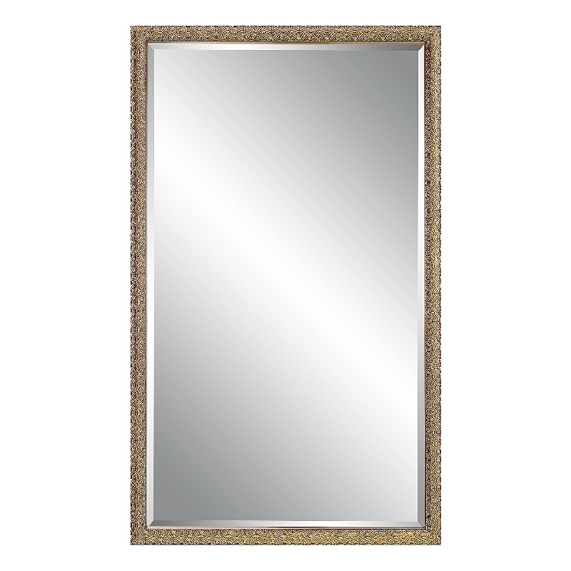 Bowery Hill Contemporary PS Moulding Plastic and MDF Mirror in Gold/Brown
