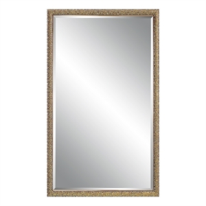 Bowery Hill Contemporary PS Moulding Plastic and MDF Mirror in Gold/Brown