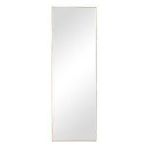 Bowery Hill 20x60&quot Contemporary Polystyrene Plastic and MDF Mirror in Gold