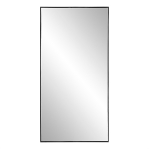 Bowery Hill 20x40&quot Contemporary PS Moulding Plastic and MDF Mirror in Black