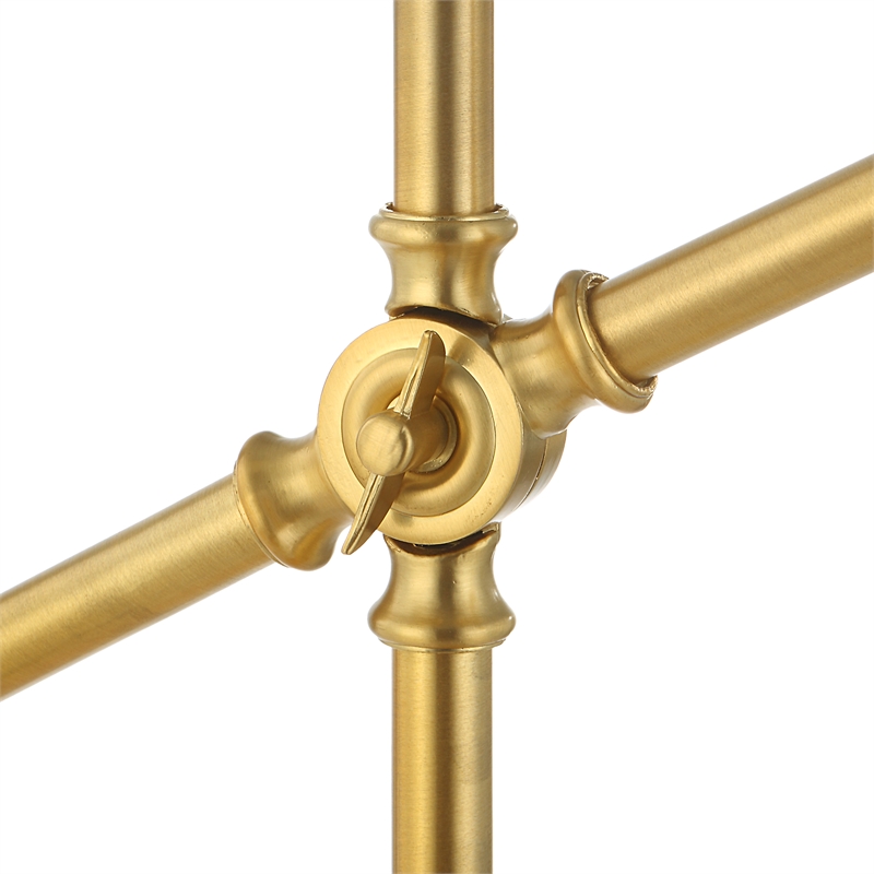 Bowery Hill 1-Light Coastal Metal Desk Lamp with Cylinder Shade in Brushed Gold