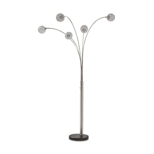 Bowery Hill Contemporary 95&quotH x 13.75&quotW x 27&quotD Metal Arc Lamp in Silver