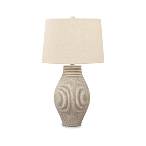 Bowery Hill Contemporary 28&quotH x 16&quotW x 16&quotD Resin Paper Table Lamp in Black