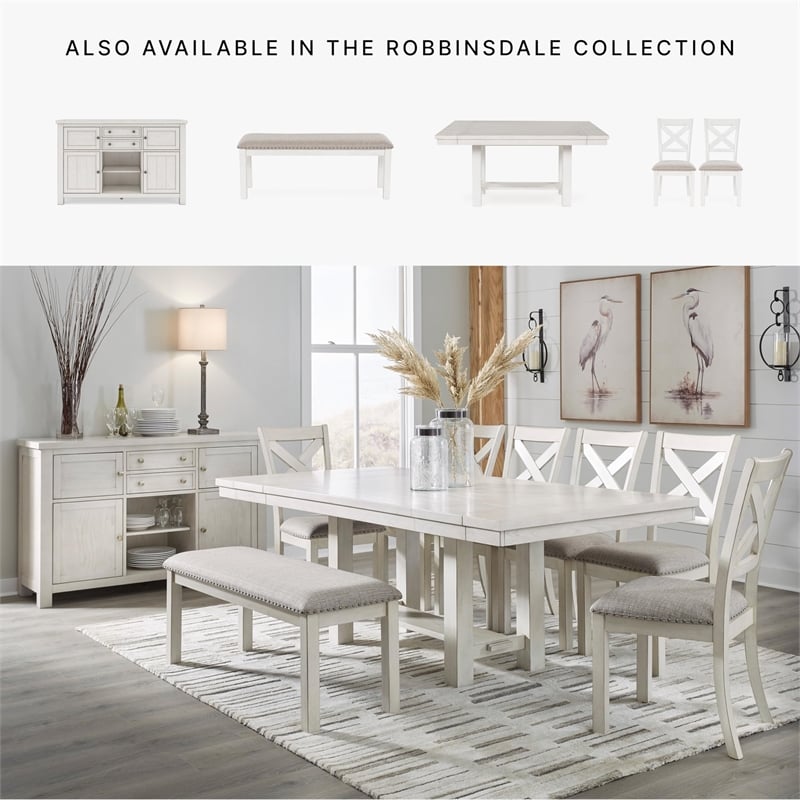 Bowery Hill Contemporary Wood Antique Dining Extension Table