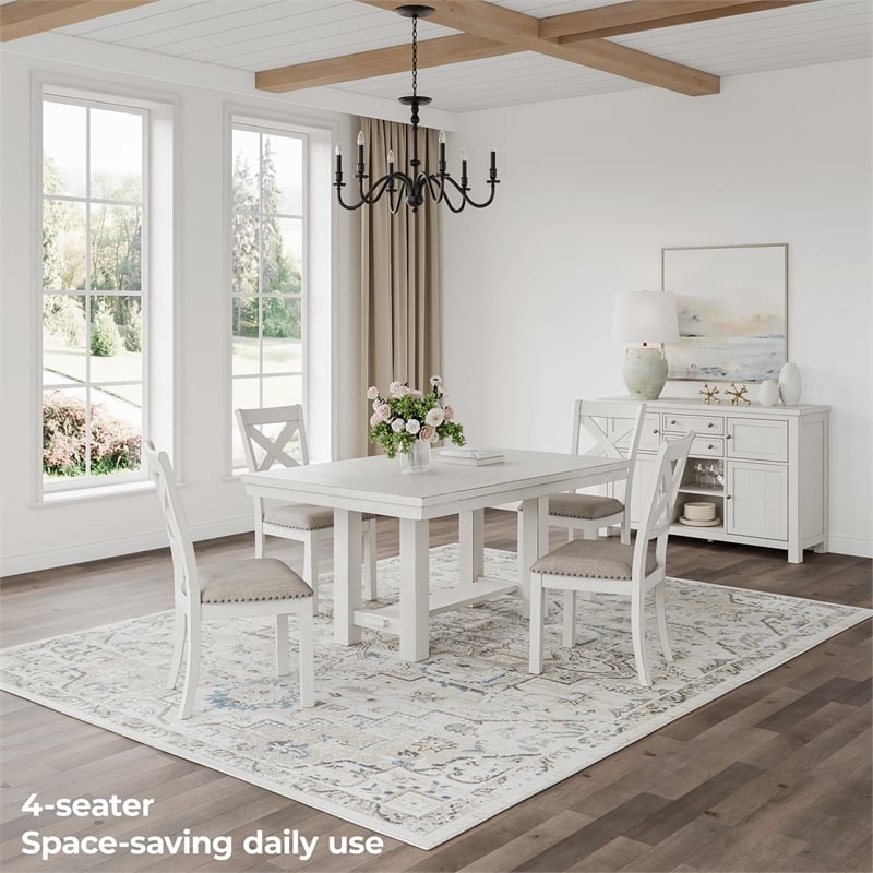 Bowery Hill Contemporary Wood Antique Dining Extension Table