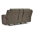 Bowery Hill Contemporary Faux Leather Gray Reclining Loveseat