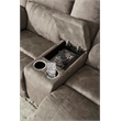 Bowery Hill Contemporary Faux Leather Gray Reclining Loveseat