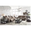Bowery Hill Contemporary Fabric Reclining Sofa in Light Brown